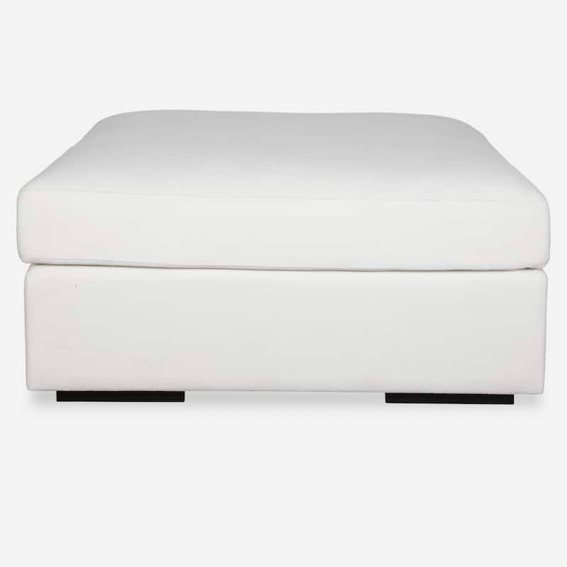 Uttermost Refuge Arctic White Sofa Ottoman - 20"Hx 40"Wx 40 "D