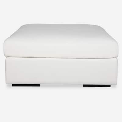 Uttermost Refuge Arctic White Sofa Ottoman - 20"Hx 40"Wx 40 "D