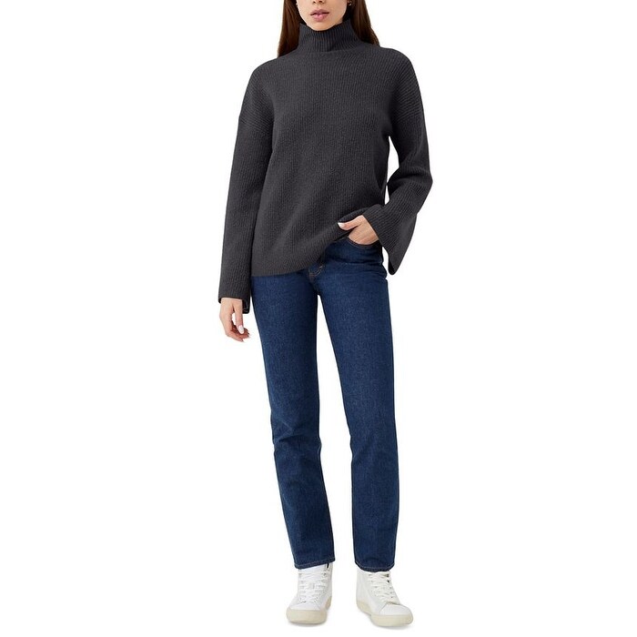 French Connection Women s Flossy Viola High Neck Sweater Grey Size Medium Bed Bath Beyond 40629950