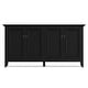 preview thumbnail 36 of 37, WYNDENHALL Halifax SOLID WOOD 66" Wide Transitional Wide 4Door Storage Cabinet - 18"d x 66" w x 34"h