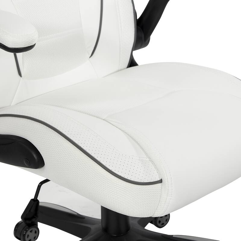 Xeno Gaming Chair in Faux Leather with Color Accents