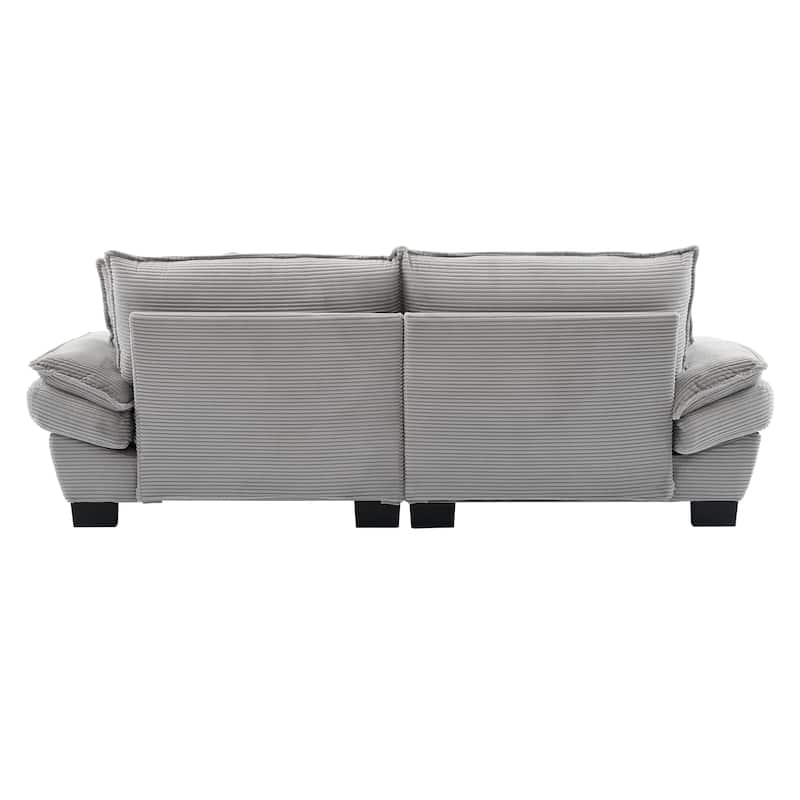 65.5" Upholstered 3-Seater Sofa Couch with Two Pillows and Sturdy Construction
