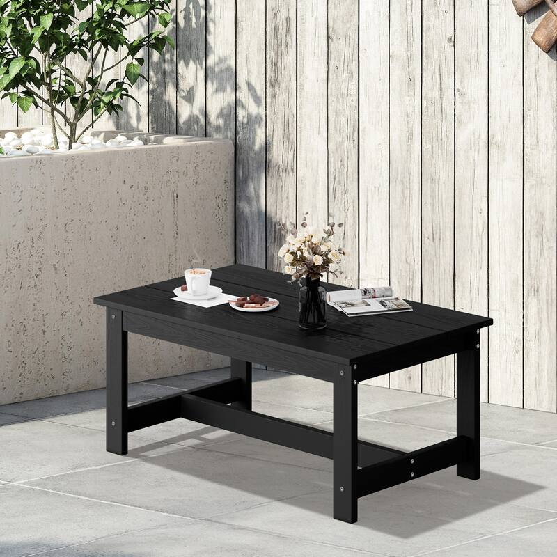 Outdoor Patio Widened HDPE Water Resistant Coffee Table