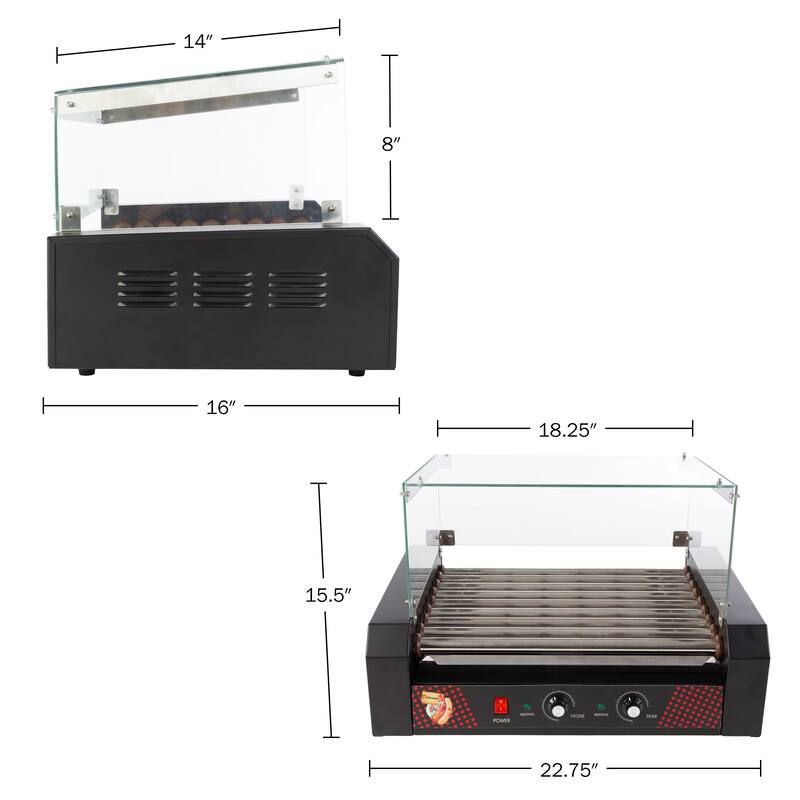 Great Northern Popcorn 24 Hotdog Cooker with Cover