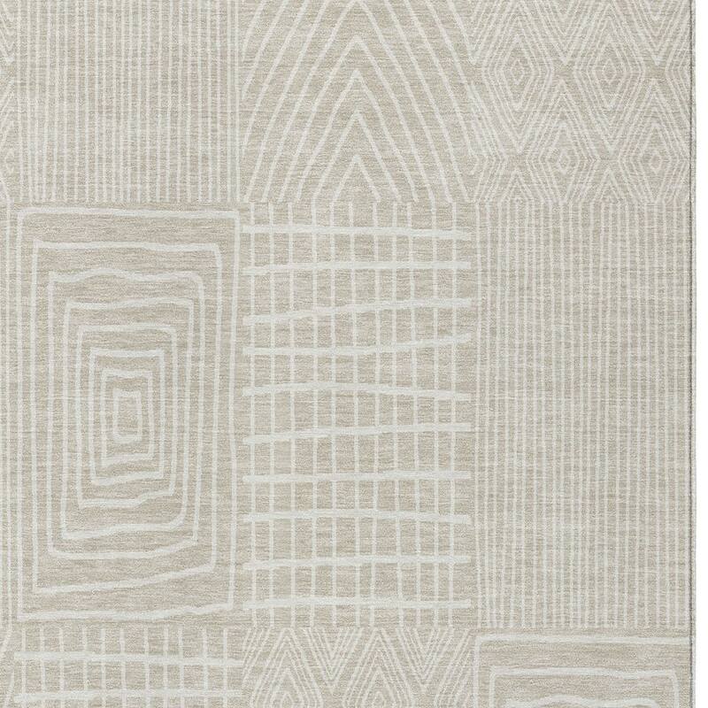 HomeRoots Geometric Transitional Rectangle Outdoor Rug