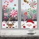 WALPLUS Santa And Rudolph In Candyland Christmas Window Clings Window ...