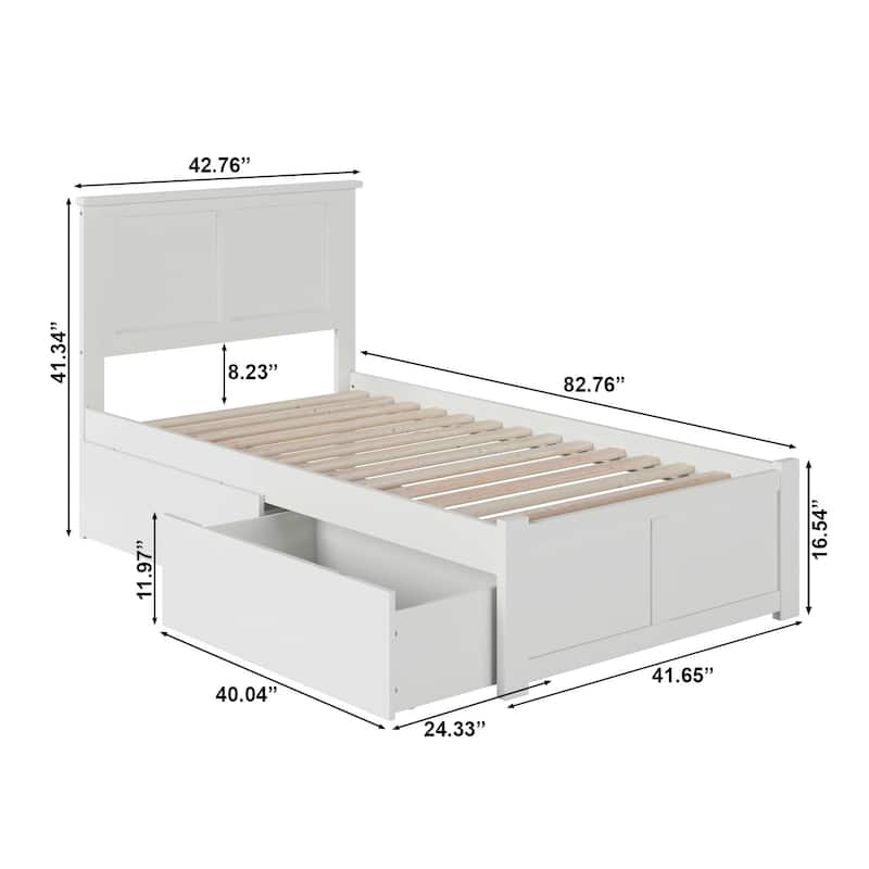 Madison Platform Bed with Footboard and Storage Drawers
