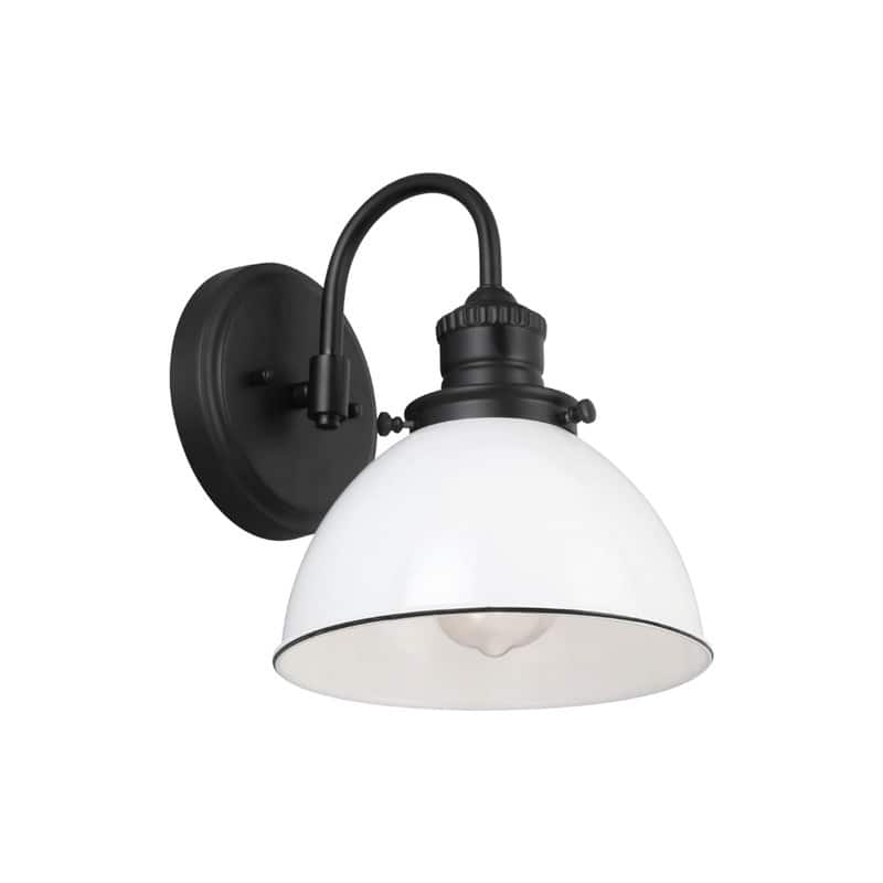 1 Light wall sconce matte black wall light alloy steel wall light fixture