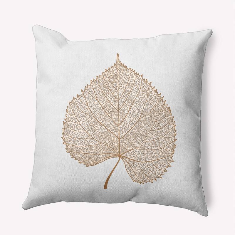Leaf Study Fall Indoor/Outdoor Throw Pillow - 16" x 16" - Caramel