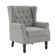 preview thumbnail 51 of 77, Button Tufted Armchair Wingback Wood legs Accent Chairs (Set of 2)