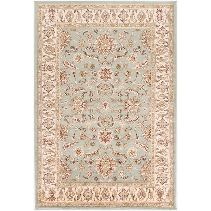 Artistic Weavers Harwood Floral Traditional Border Area Rug - 8' 10" x 12' 9"