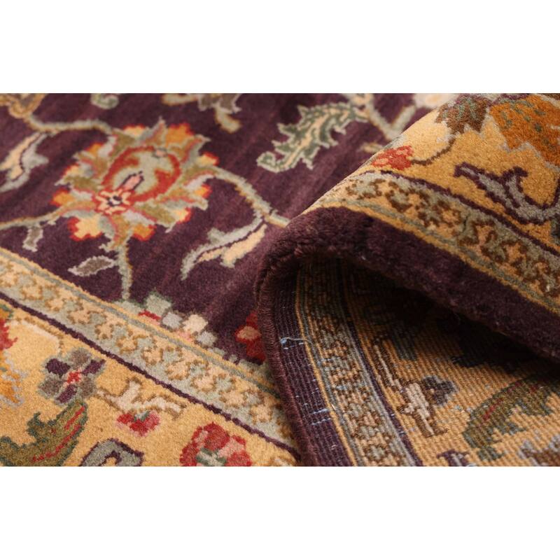 ECARPETGALLERY Hand-knotted Jamshidpour Dark Burgundy Wool Rug - 4'0 x 6'3