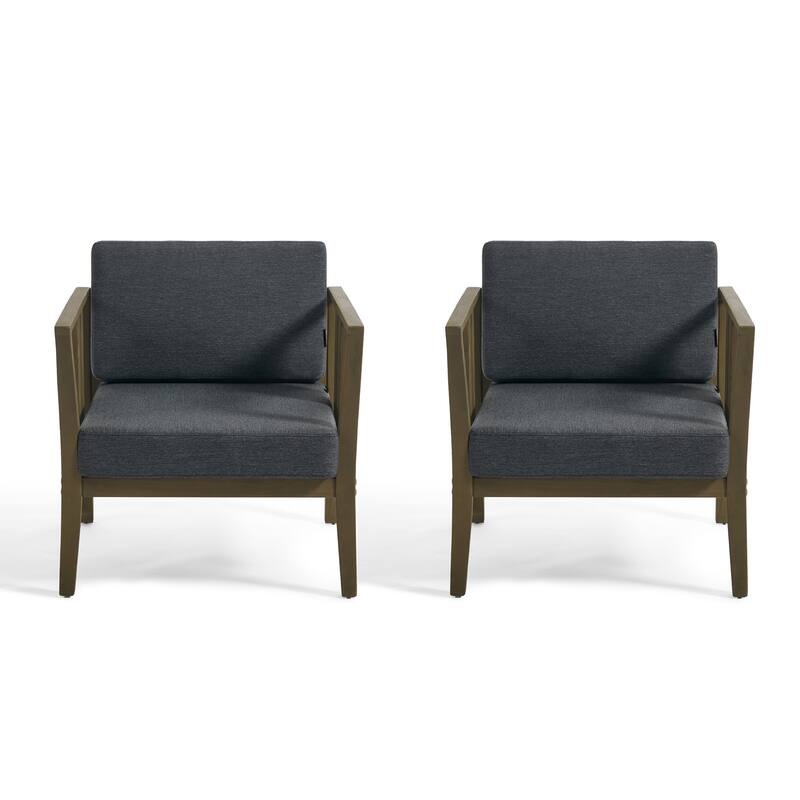 Outdoor Teak Solid Wood Patio Furniture Set Loveseat Armchair Table Collection