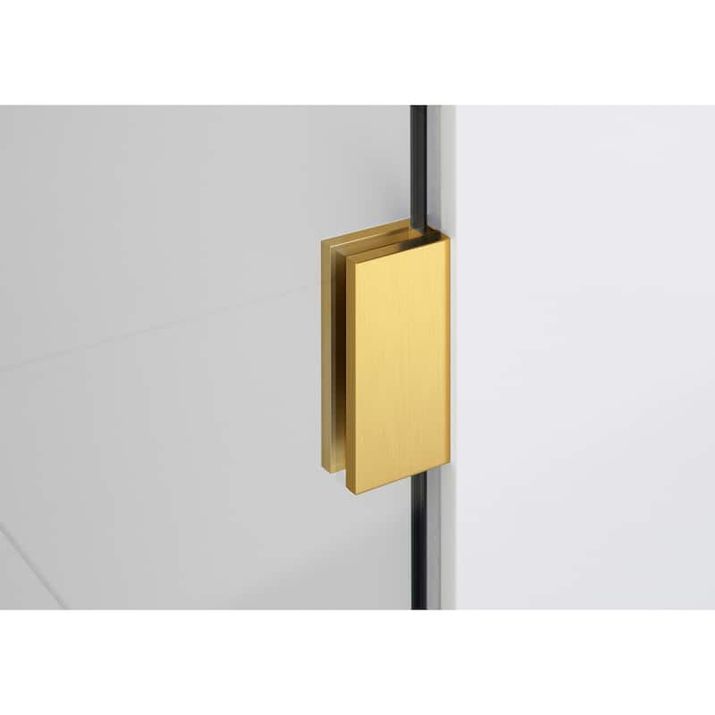 Glass Warehouse 58.25" x 68" Frameless Shower Bath Door - Wall Hinge