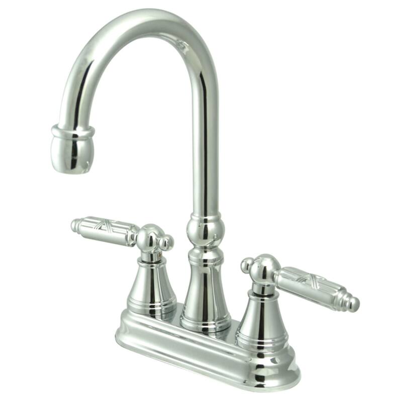 Kingston Brass Georgian Deck Mounted Double Handle Bar Faucet with