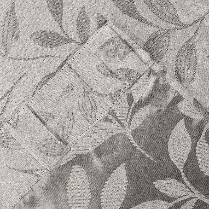 Superior Leaves Machine Washable Room Darkening Curtains with Back Tabs, Set of 2