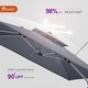 preview thumbnail 35 of 42, PURPLE LEAF 10/12 ft Square Sunbrella Patio Cantilever Umbrella with Base