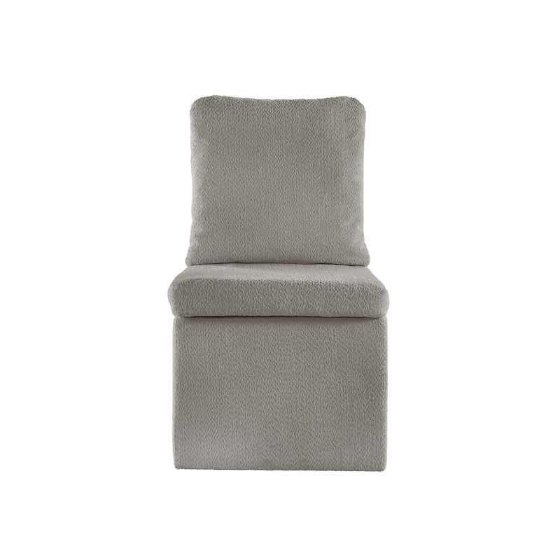 Gowanus Boucle Parson Dining Chair with Casters by iNSPIRE Q Classic