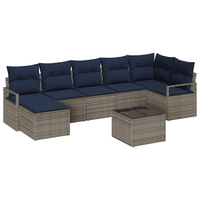 Modular Outdoor Sofa Set with Cushions - 113×48×27.2