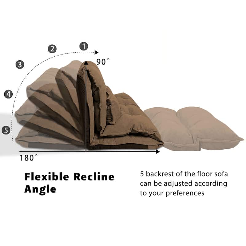 Contemporary and Adaptable Sofa Bed Set with Floor Placement, 2 Pillows