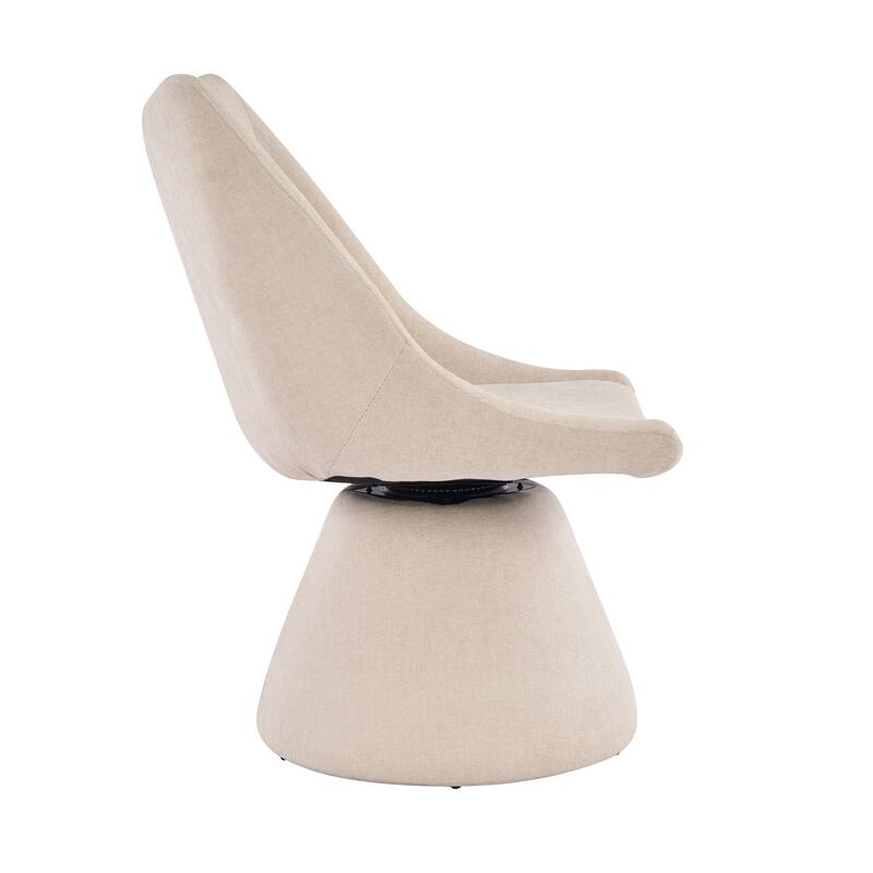 Christopher Knight Home - Modern 180° Swivel Upholstered Dining Chairs Set with Metal Frame & Wrap-round Design, Set of 2