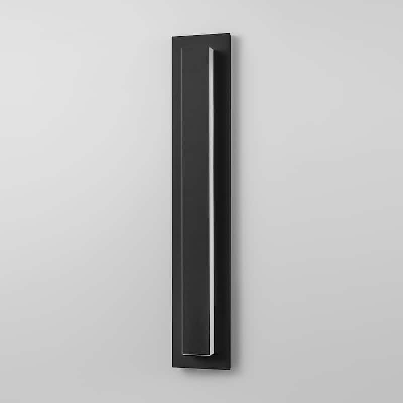 Aluminum Modern Black Rectangular Linear Outdoor Wall Lights Dimmable LED Wall Sconce