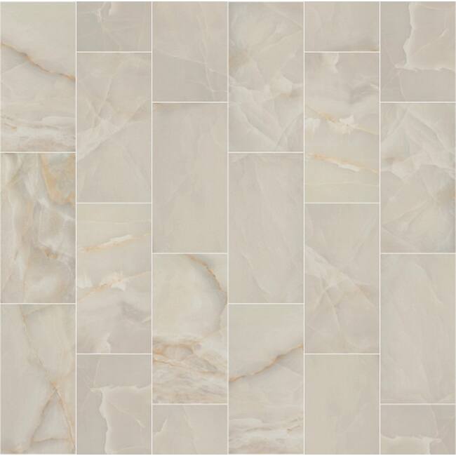 Shaw Gemstone - 12" x 24" Rectangle Tile - Matte Marble Visual - Sold - Beige