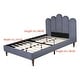 preview thumbnail 5 of 16, Platform Bed With Wooden Slat and Metal Support legs