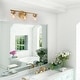 preview thumbnail 8 of 20, Cionar Mid-century Modern Gold Bathroom Vanity Light Globe Wall Sconce with Clear Glass Shades