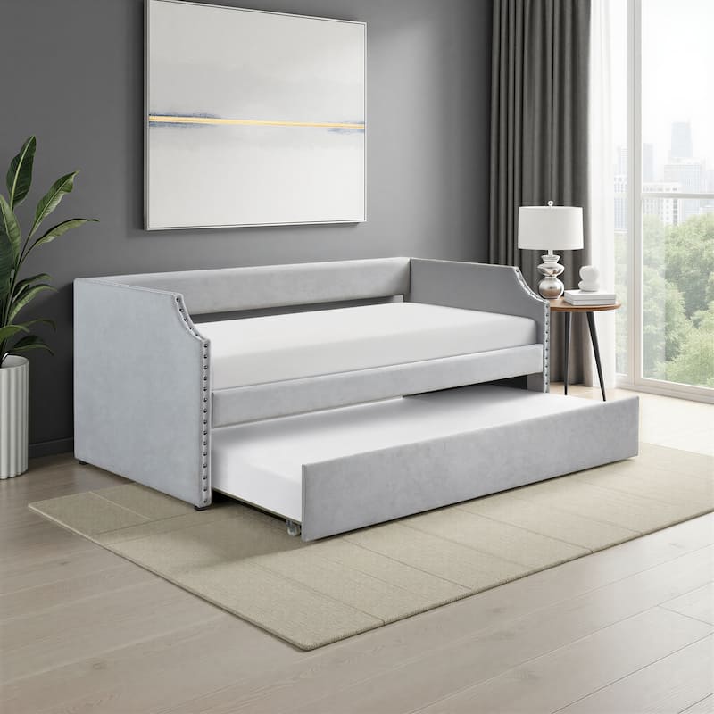 Fremont & Park Leith Textured Fabric Daybed with Trundle