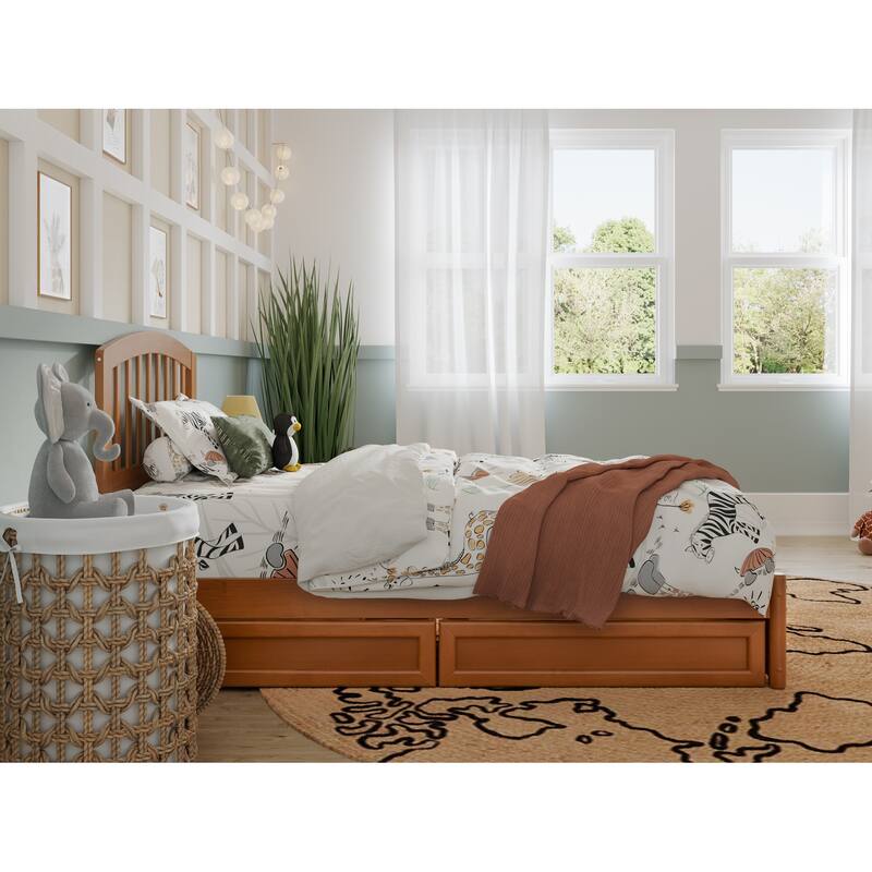 Lucia Platform Bed with Panel Footboard and Storage Drawers