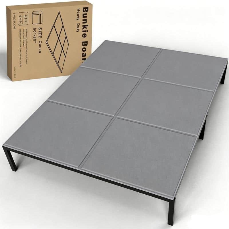 WINSOON 10mm Bunkie Board for Mattress Sagging - Non-Slip, Noise-Minimizing Under Mattress Support Board for Bed Frames & Slats