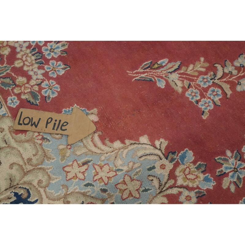 Hand Knotted Oriental 100% Wool Carpet Traditional Floral Oranges & Rust Kerman Area Rug - 13' 0'' X 9' 9''