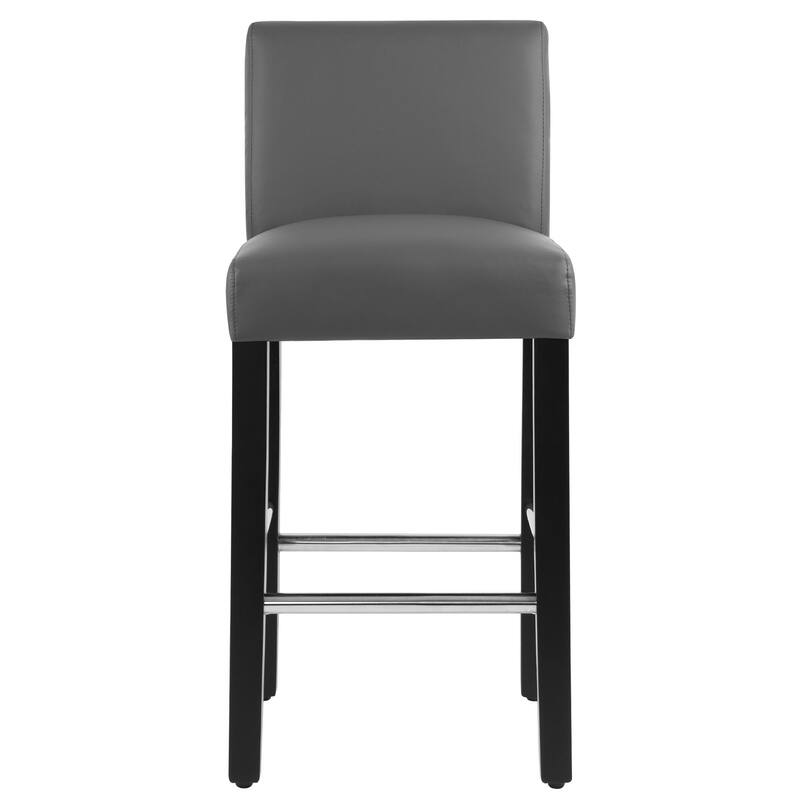 Counter Height Bar Stools Set of 2, 26'' Seat Height Upholstered Barstools with Back