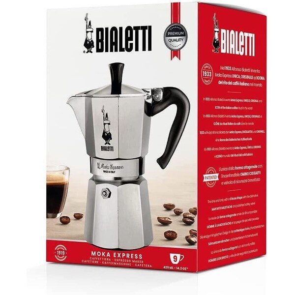 Bialetti Moka Express Iconic Stovetop Espresso Maker, Moka Pot 12