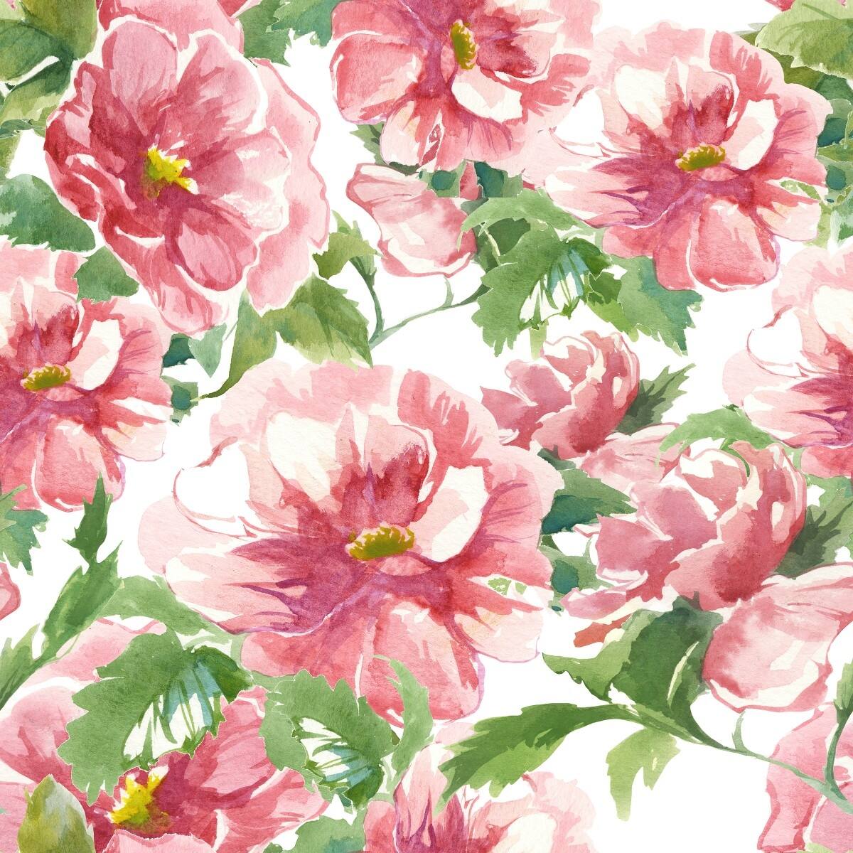 White Wallpaper with Pink Flowers Bed Bath & Beyond 35647231