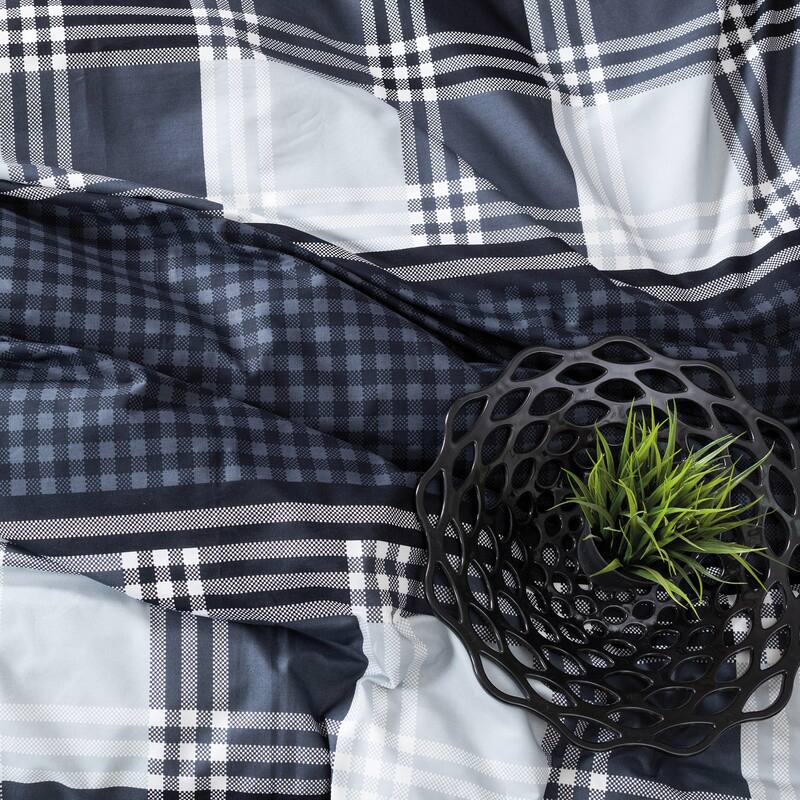 SUSSEXHOME Black Imaginations Full Size Duvet Cover Set Anthracite