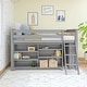 preview thumbnail 24 of 25, Max and Lily Twin-Size Low Loft with 3-Shelf Bookcase and 6-Shelf Bookcase