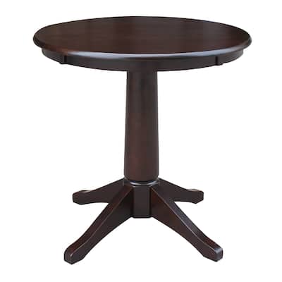 30" Round Pedestal Dining Table - Mocha