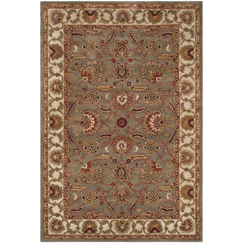 SAFAVIEH Handmade Classic Juliya Traditional Oriental Wool Rug - 6' x 9' - Celadon/Ivory