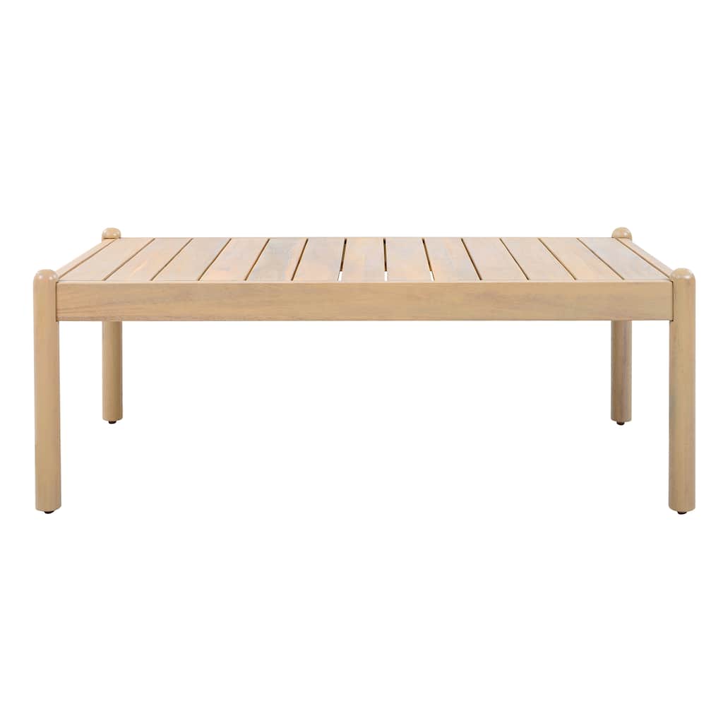 Christopher Knight Home - Monteria Outdoor 39.17" Rectangular Acacia Wood Coffee Table, Slatted Tabletop & Low-Profile Design