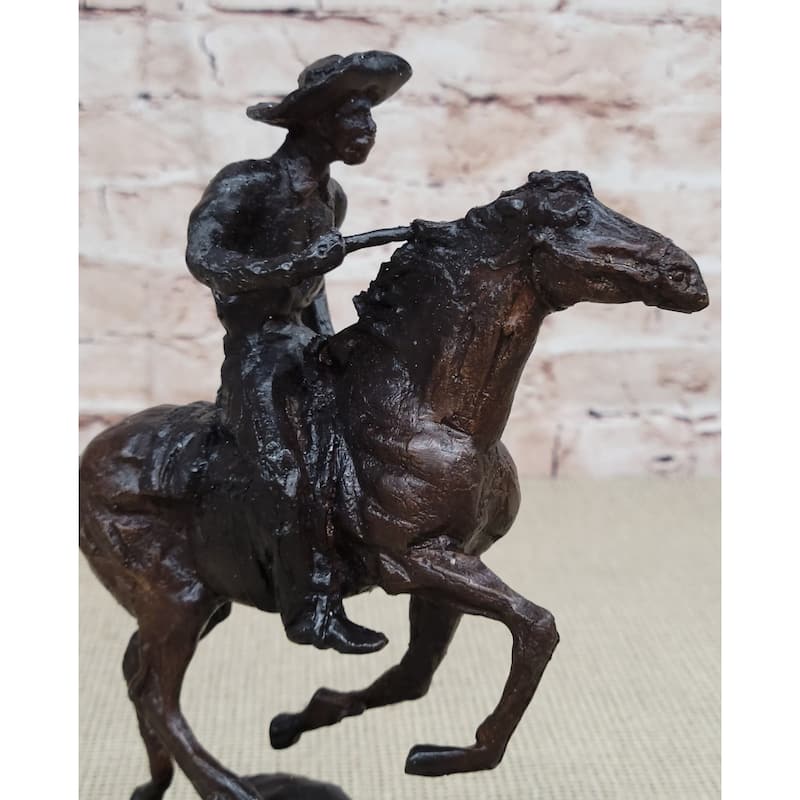 Original Thomas. Trooper Bronze Sculpture Man Riding Horse Figurine Figure Sale