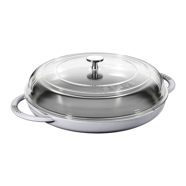 Staub Cast Iron 12-inch Round Steam Griddle. Opens flyout.