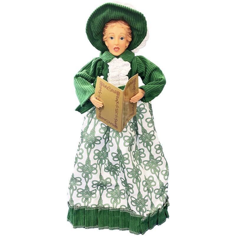 15 inches To 18 inches Irish Knot Carolers, Set of 4 - green