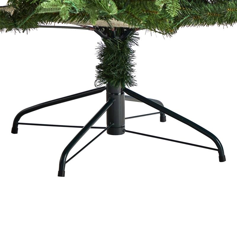 7ft. Spruce Artificial Christmas Tree with 650 Warm White LED Lights & 1575 Branches - Bright Seasonal Holiday X-Mas Glow