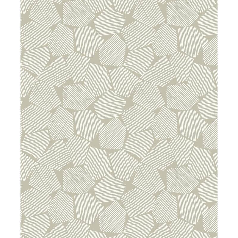 Seabrook Designs Liberta Glass Beaded Non-Woven Unpasted Wallpaper - 20.9 in. W x 33 ft. L - Khaki