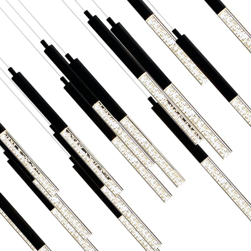 Dragonswatch Integrated LED 48in 18 Pendant Black Chandelier