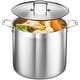 preview thumbnail 1 of 4, Stockpot Brushed Stainless Steel Heavy Duty Induction Pot with Lid
