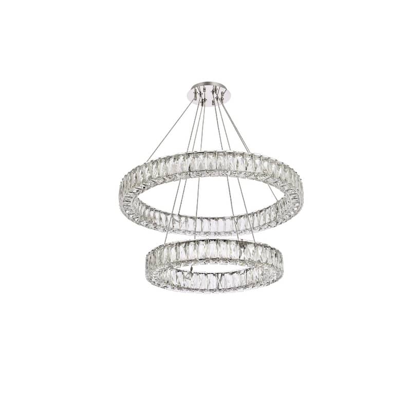 Indigo Home 28 inch LED double ring chandelier