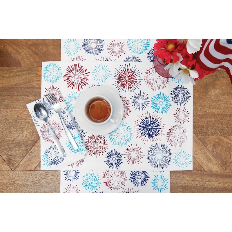 Firework Sparkle July Fourth Placemat Set of 6 - Set of 6